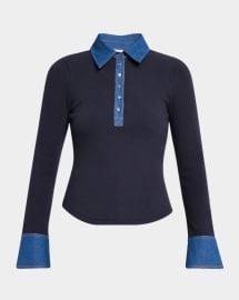 Cinq A Sept Jaden Denim Top at Neiman Marcus