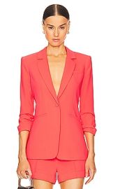 Cinq A Sept Khloe Blazer In Neon Coral at Revolve