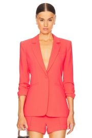 Cinq A Sept Khloe Blazer In Neon Coral at Revolve