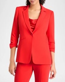 Cinq A Sept Khloe Crepe 3 4 Sleeve Blazer at Neiman Marcus