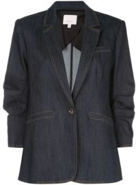 Cinq A Sept Khloe Single Breasted Denim Blazer - Farfetch at Farfetch