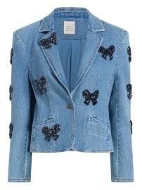 Cinq A Sept Le Petit Khloe bow-detail long-sleeve Blazer Blue at Farfetch