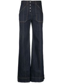 Cinq A Sept Long Benji Cotton Jeans Blue at Farfetch