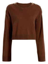 Cinq A Sept Marla Buttoned Sweater Brown at Farfetch