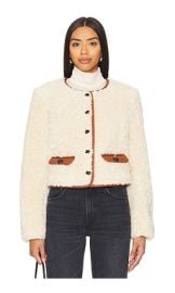 Cinq A Sept Naia Jacket In Ivory Mahogany at Revolve