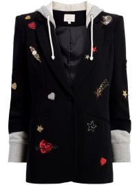 Cinq A Sept Nebula Hooded Khloe Blazer Black at Farfetch