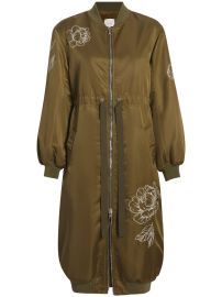 Cinq A Sept Pauline floral-embroidered Long Coat - at Farfetch