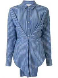 Cinq A Sept Pleated Striped Shirt - Farfetch at Farfetch