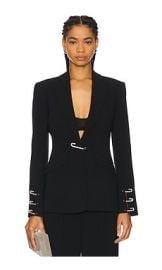Cinq A Sept Rhinestone Pin Cheyenne Blazer In Black at Revolve