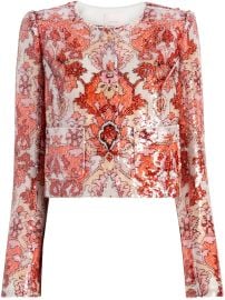 Cinq A Sept sequin-embellished Tweed Jacket Pink at Farfetch