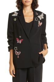 Cinq Sept Beaded Butterfly Blazer at Nordstrom