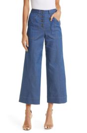 Cinq Sept Benji Crop Flare Denim Pants at Nordstrom