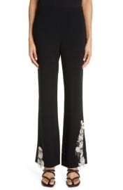 Cinq Sept Candace Beaded Floral Detail Pants at Nordstrom