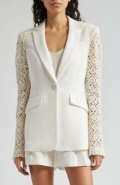 Cinq Sept Cheyenne Knit Sleeve Blazer at Nordstrom