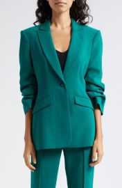 Cinq Sept Cheyenne Ruched Sleeve Blazer at Nordstrom