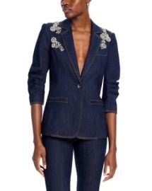 Cinq Sept Embellished Denim Jacket Bloomingdales at Bloomingdales