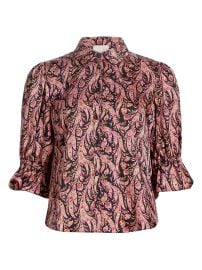 Cinq Sept Fiona Charming Paisley Trumpet Sleeve Top at Saks Fifth Avenue