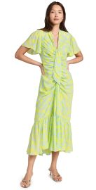 Cinq Sept Graphic Floral Peeta Dress Serene Sky/Fresh Lime 12 at Shopbop