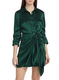 Cinq Sept Jacey Silk Satin Tie Waist Minidress at Saks Fifth Avenue
