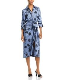 Cinq Sept Jacey Tie Front Shirt Dress Bloomingdales at Bloomingdales