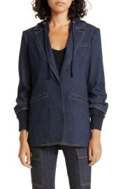 Cinq Sept Khloe Hooded Denim Blazer at Nordstrom