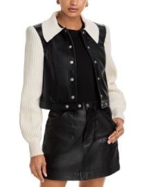 Cinq Sept Knit Sleeve Ciara Jacket Bloomingdale39s at Bloomingdales