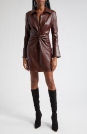 Cinq Sept McKenna Long Sleeve Faux Leather Dress at Nordstrom