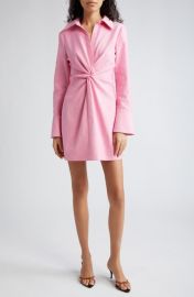 Cinq Sept McKenna Twist Front Long Sleeve Minidress at Nordstrom