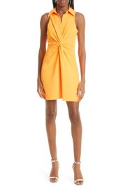 Cinq Sept McKenna Twist Front Minidress in Clementine Size 4 at Nordstrom