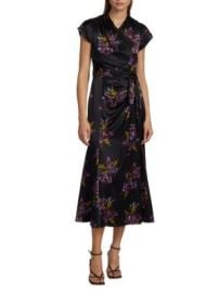 Cinq Sept Neila Silk Midi-Dress on SALE at Saks Off 5th