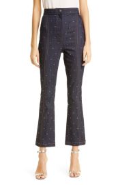 Cinq Sept Ora Rhinestone Flare Crop Pants at Nordstrom