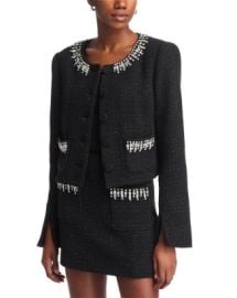 Cinq Sept Randi Rhinestone Trim Jacket Bloomingdales at Bloomingdales