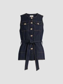 Cinq Sept Reenee Denim Tie Waist Vest at Saks Fifth Avenue