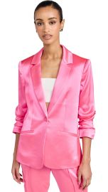 Cinq Sept Satin Kylie Blazer Electric Pink 0 at Shopbop