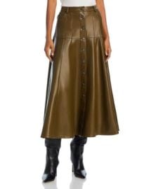 Cinq Sept Veena Faux Leather Midi Skirt Bloomingdales at Bloomingdales