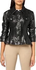 Cinq Sept Womenx27s Vegan Leather Gina Jacket at Womenx27s Coats Shop at Amazon