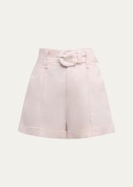 Cinq a Sept Aldi Belted Wide-Leg Linen Shorts - at Bergdorf Goodman