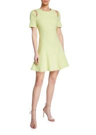 Cinq a Sept Alyssa Crewneck Short Sleeve Cutout Dress at Bergdorf Goodman