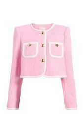 Cinq a Sept Auden Contrast Boucl Cropped Jacket at Cinq a Sept