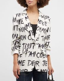 Cinq a Sept Cheyenne Amour Scrunched Crepe Blazer at Neiman Marcus