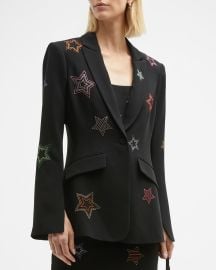 Cinq a Sept Cheyenne Multicolor Rhinestone Star Blazer at Neiman Marcus