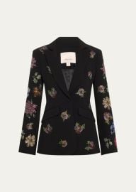 Cinq a Sept Cheyenne Rhinestone Pansy Garden Blazer - at Bergdorf Goodman