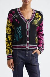 Cinq a Sept Collage Embellished Cardigan at Nordstrom