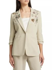 Cinq a Sept Diamond Vines Khloe Beaded Blazer at Saks Fifth Avenue