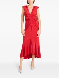 Cinq a Sept Dianne Cap Sleeve Dress in Candy Apple at Farfetch