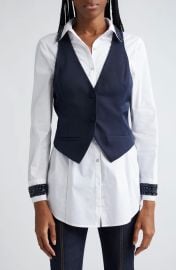 Cinq a Sept Ellery Beaded Trim Shirt at Nordstrom