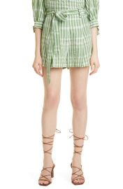 Cinq a Sept Flora Tie Waist Shorts in Hemp/White at Nordstrom