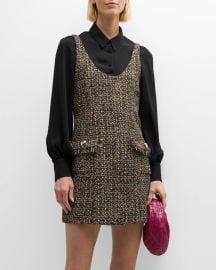 Cinq a Sept Florianna Confetti Tweed Mini Dress at Neiman Marcus