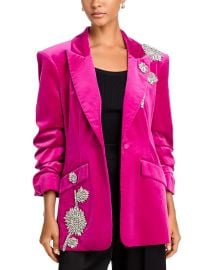 Cinq a Sept Glass Rose Chenille Blazer at Bloomingdales