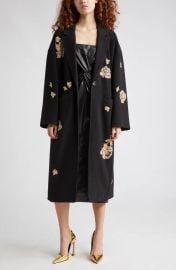 Cinq a Sept Gravis Rose Embellished Coat at Nordstrom